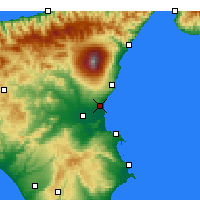 Nearby Forecast Locations - Catania - Kaart