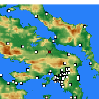Nearby Forecast Locations - Tanagra - Kaart