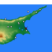Nearby Forecast Locations - Famagusta - Kaart