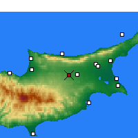 Nearby Forecast Locations - Nicosia - Kaart