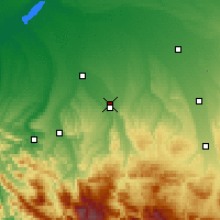 Nearby Forecast Locations - Majkop - Kaart