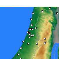 Nearby Forecast Locations - Beit Dagan - Kaart