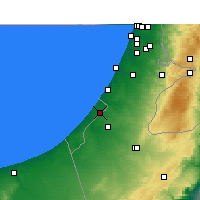 Nearby Forecast Locations - Gaza - Kaart
