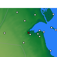 Nearby Forecast Locations - Al Jahra - Kaart