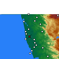 Nearby Forecast Locations - Alappuzha - Kaart