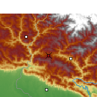 Nearby Forecast Locations - Dadeldhura - Kaart