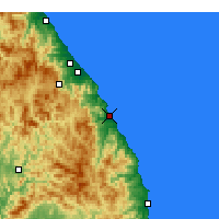 Nearby Forecast Locations - Donghae Radar - Kaart