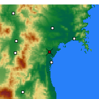 Nearby Forecast Locations - Sendai - Kaart