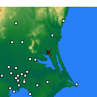 Nearby Forecast Locations - Omitama - Kaart