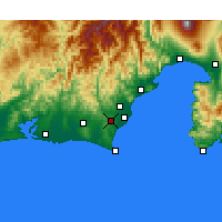 Nearby Forecast Locations - Shimada - Kaart
