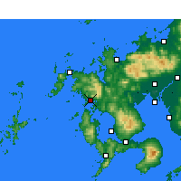 Nearby Forecast Locations - Sasebo - Kaart