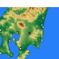 Nearby Forecast Locations - Miyakonojo - Kaart