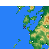Nearby Forecast Locations - Ushibuka - Kaart