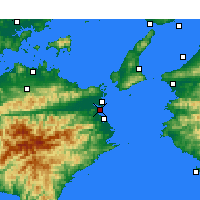 Nearby Forecast Locations - Tokushima - Kaart