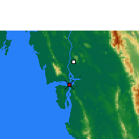 Nearby Forecast Locations - Mawlamyine - Kaart