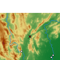 Nearby Forecast Locations - Thoen district - Kaart