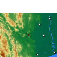 Nearby Forecast Locations - Kanchanaburi - Kaart