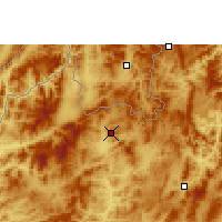Nearby Forecast Locations - Luang Namtha - Kaart