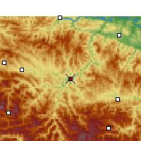 Nearby Forecast Locations - Zhushan - Kaart