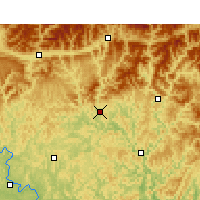 Nearby Forecast Locations - Bazhong - Kaart