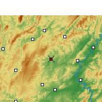 Nearby Forecast Locations - Jishou - Kaart