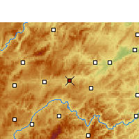 Nearby Forecast Locations - Zhenyuan/GZH - Kaart