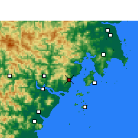 Nearby Forecast Locations - Yueqing - Kaart