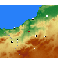 Nearby Forecast Locations - Tlemcen - Kaart