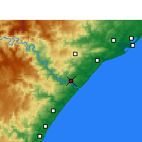 Nearby Forecast Locations - Mandeni - Kaart