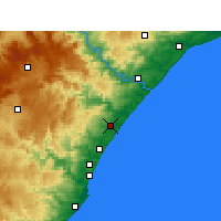 Nearby Forecast Locations - Shakaskraal - Kaart