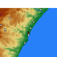 Nearby Forecast Locations - Mount Edgecombe - Kaart