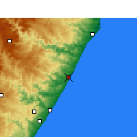 Nearby Forecast Locations - Sezela - Kaart
