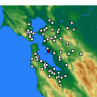 Nearby Forecast Locations - Oakland - Kaart