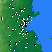 Nearby Forecast Locations - Boston - Kaart