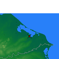 Nearby Forecast Locations - Puerto Lempira - Kaart