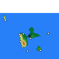 Nearby Forecast Locations - Guadeloupe - Kaart
