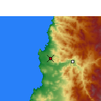 Nearby Forecast Locations - Desierto de Atacama Airport - Kaart