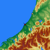 Nearby Forecast Locations - Hokitika - Kaart