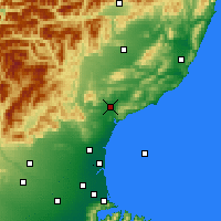 Nearby Forecast Locations - Waipara - Kaart