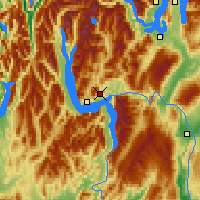 Nearby Forecast Locations - Queenstown - Kaart
