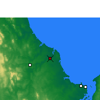 Nearby Forecast Locations - Bundaberg - Kaart