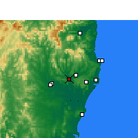 Nearby Forecast Locations - Lismore - Kaart