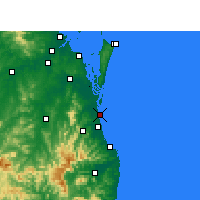 Nearby Forecast Locations - Gold Coast Seaway - Kaart