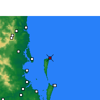 Nearby Forecast Locations - Cape Moreton - Kaart