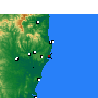 Nearby Forecast Locations - Ballina - Kaart