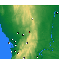 Nearby Forecast Locations - Nuriootpa - Kaart