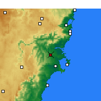 Nearby Forecast Locations - Nowra - Kaart