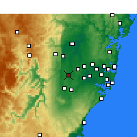 Nearby Forecast Locations - Badgery's Creek - Kaart