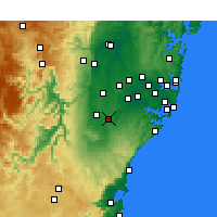Nearby Forecast Locations - Campbelltown - Kaart