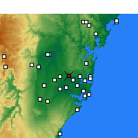 Nearby Forecast Locations - Parramatta - Kaart